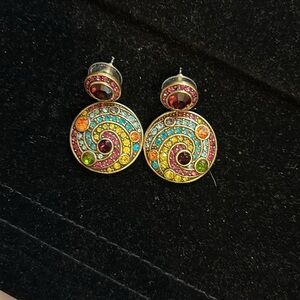 Heidi Daus “Alice in Wonderland Inspired Colorful Swarovski Crystal Earrings.